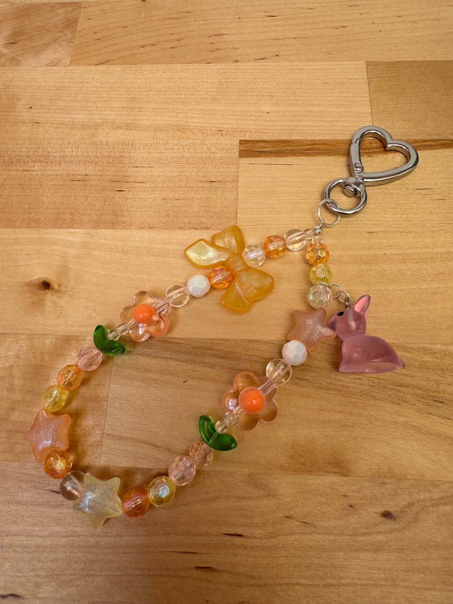 Orange Bunny Keychain